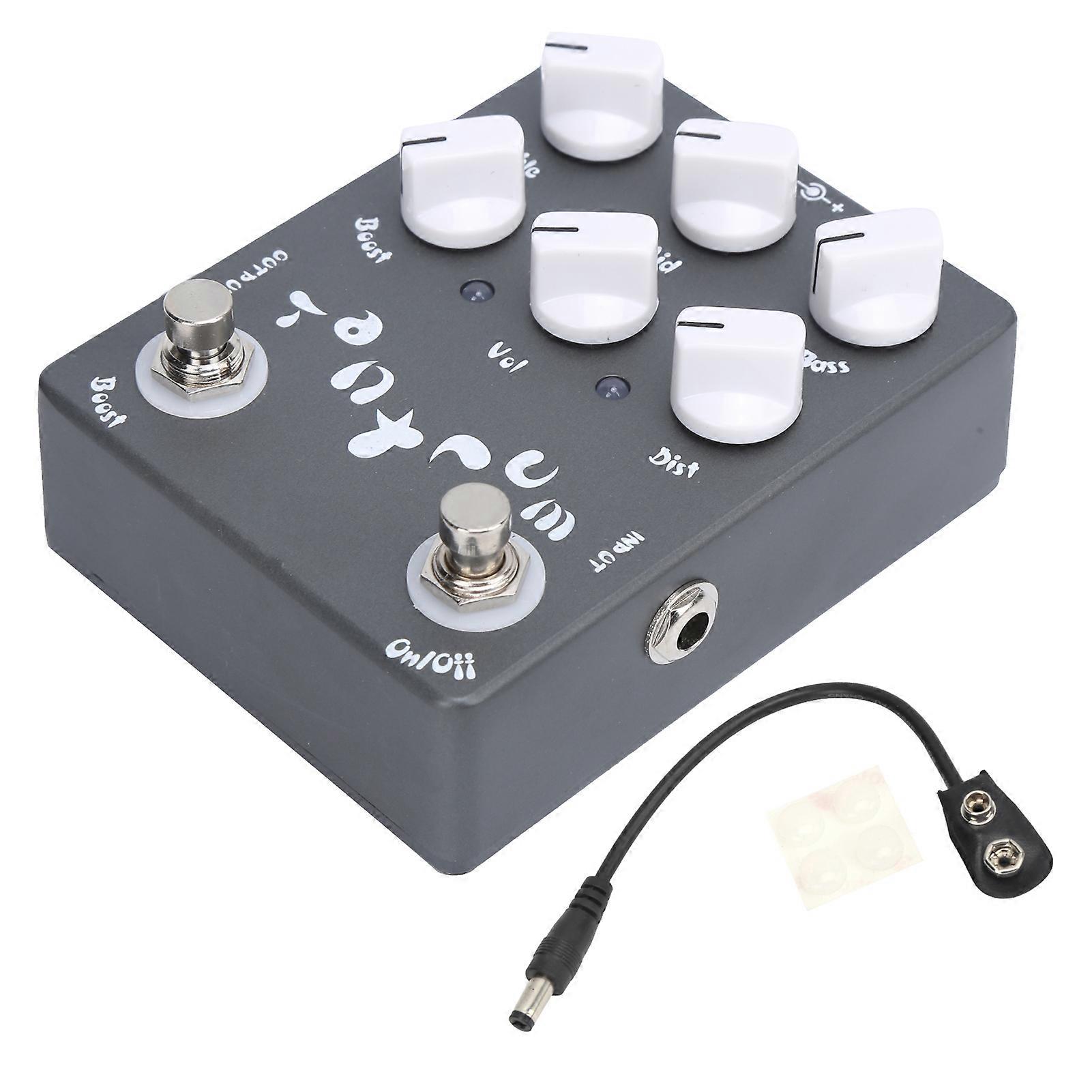 Guitar Distortion Pedal, Heavy Metal Instrument Accessory with Corrosion-Resistant Shell CP-15