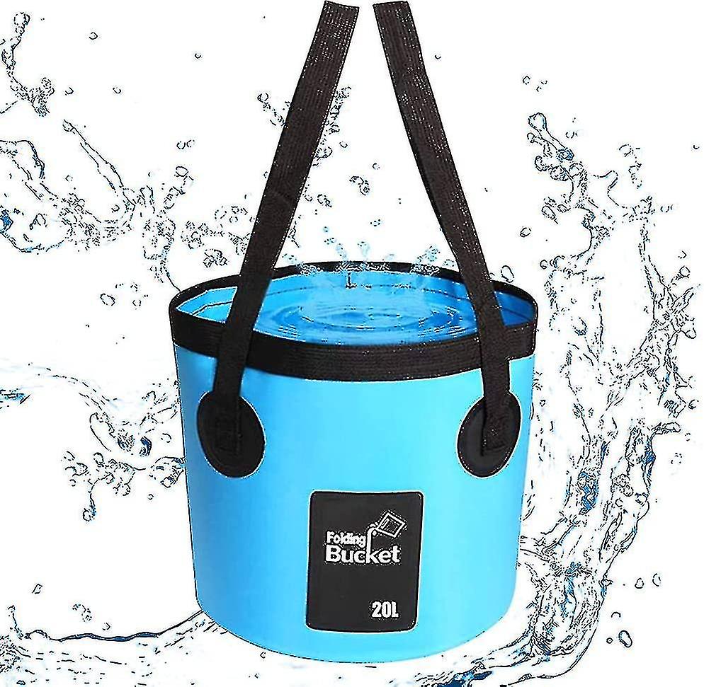 20l Collapsible Bucket, Collapsible Water Bag, Portable Water Container For Washing Clothes And Dishes Or As A Water Tray