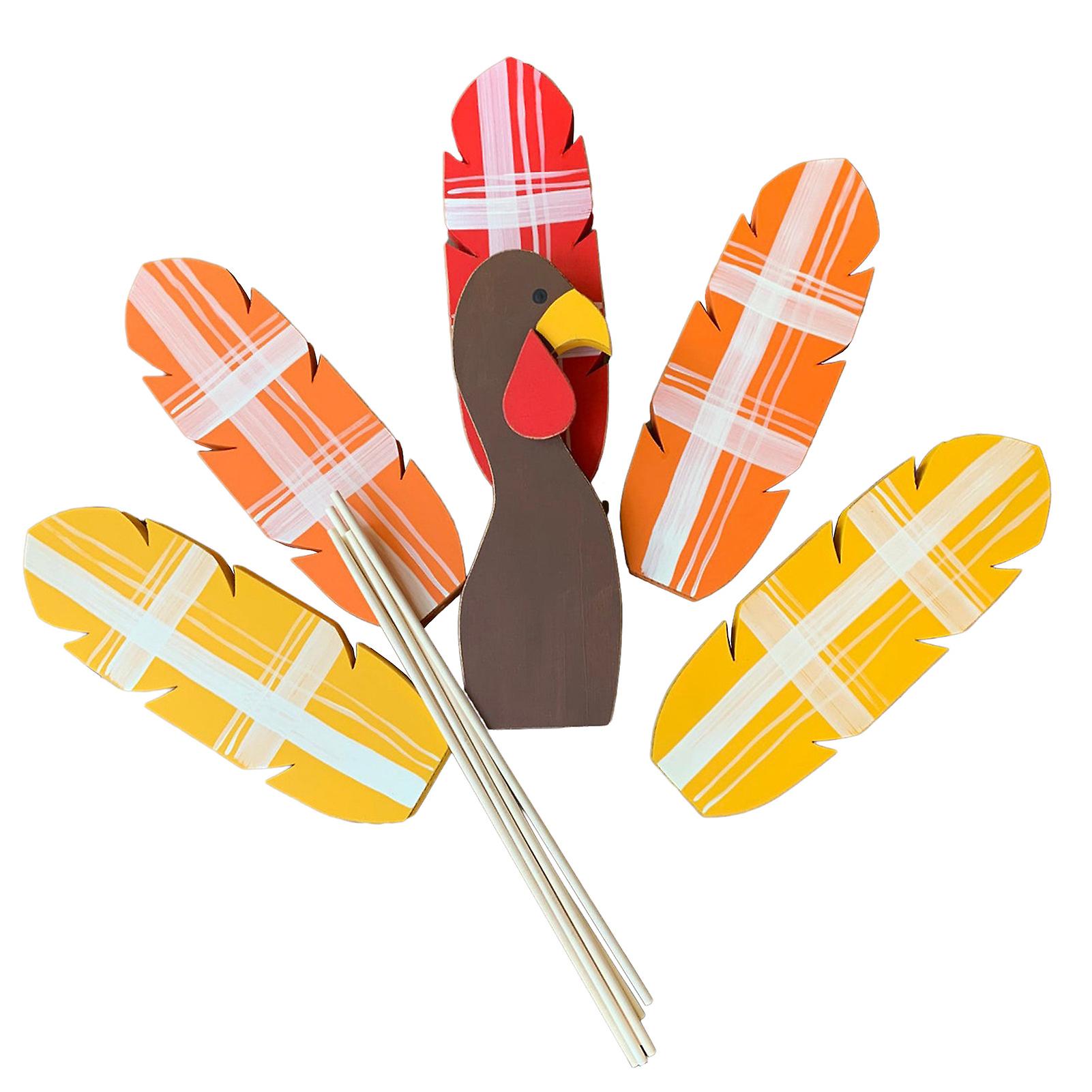 Thanksgiving Turkeys Decor Sticks for Planter Lightweight Festival Party Decor for Balcony