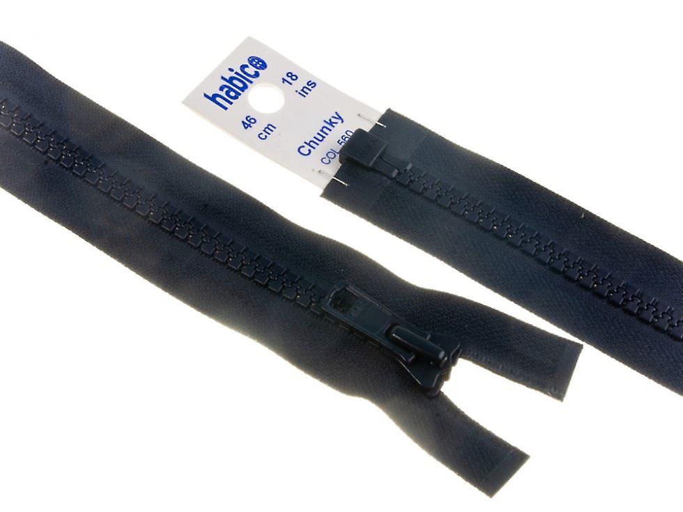 YKK Vislon Chunky Open End Zips Navy Blue - 51 cm - each