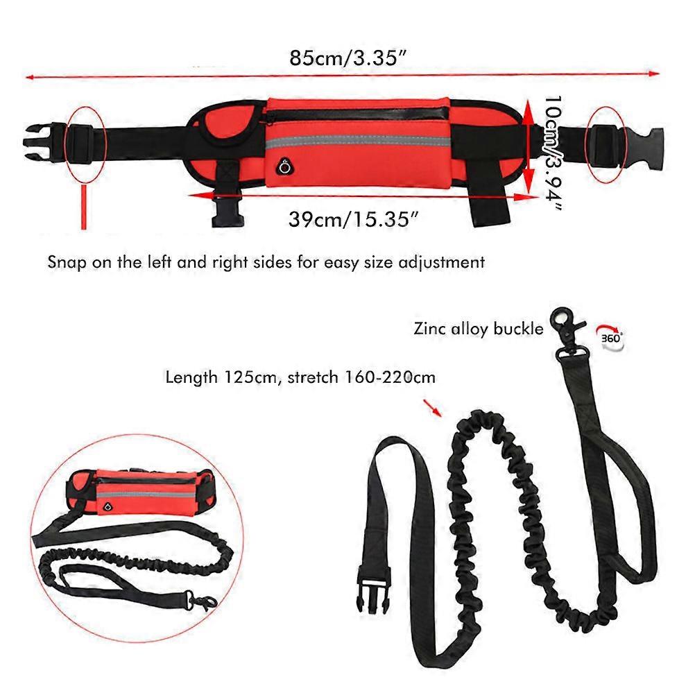 اليدين المقود الحرة مع سستة الحقيبة عاكس تشغيل المقود حقيبة الخصر حزمة للركض في الهواء الطلق المشي ليلة الجري