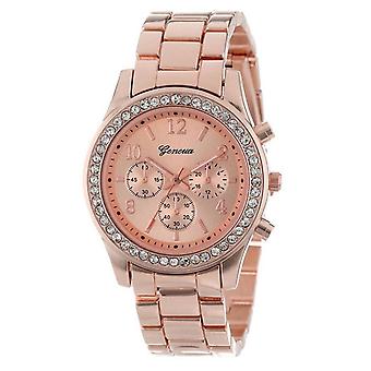 Women Alloy Diamond Stainless Steel Belt Watch