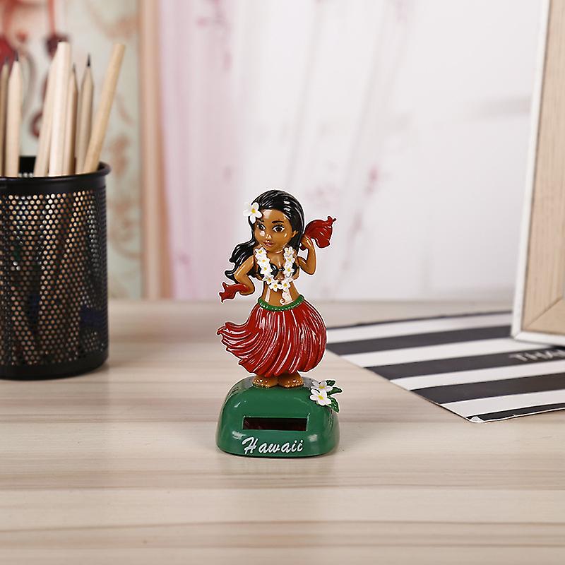 Roztomilý kreslený Havaj Dievčatá Auto Palubná doska Ozdoba Solárne trasenie Postava Auto Interiér Dekorácia interiéru