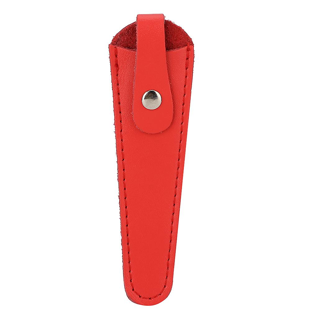 Professional PU Leather Scissors Case, Portable Scissors Storage Case, Hairdressing Tools Pouch, Red