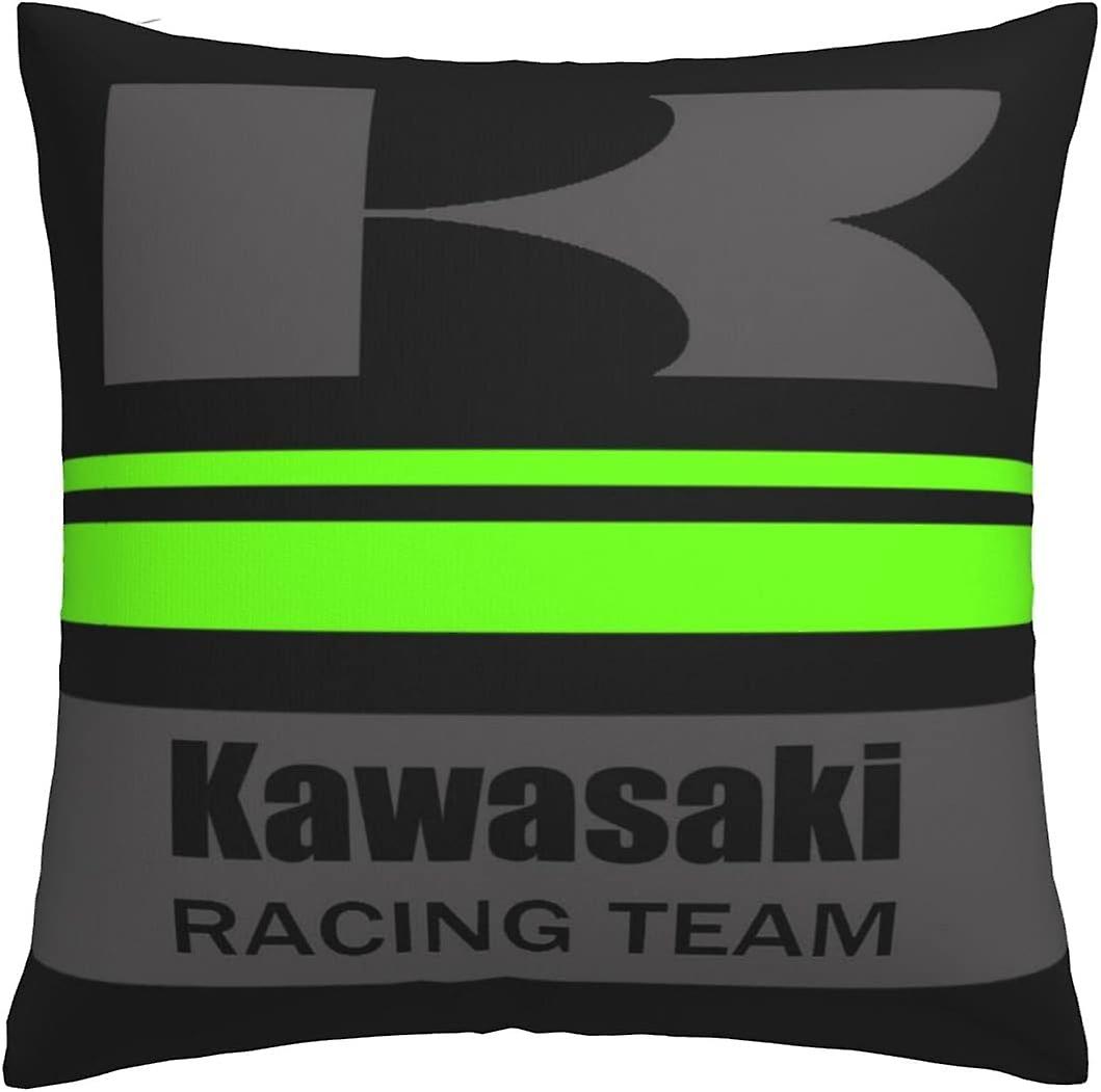 Kawasaki Cushion Covers 45 X 45 Cm Square Throw Pillowcases For Sofa Bedroom With Invisible Zipper 18 X 18 Inch Sets Of 1 -TB3800