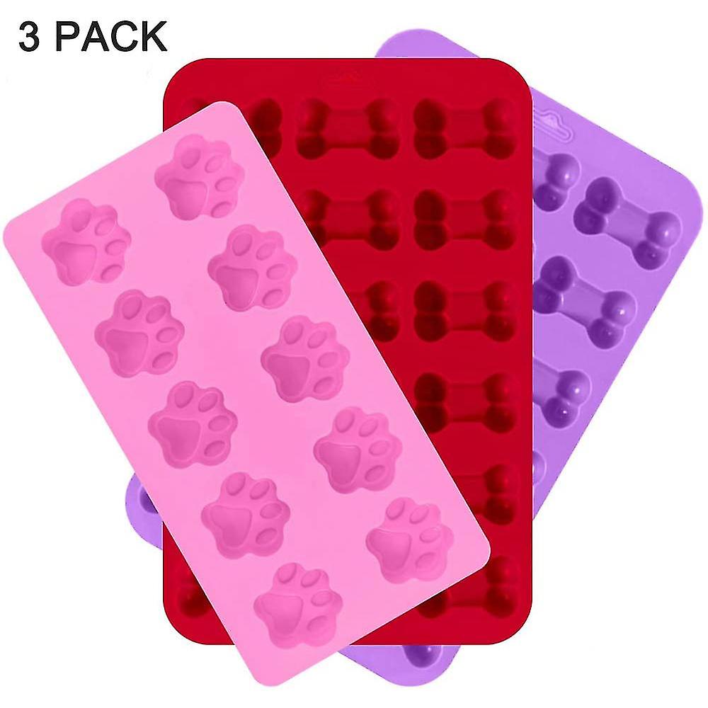 Piece (Big Red Bone + Purple Bone + Pink Cat Paw) Silicone Mold