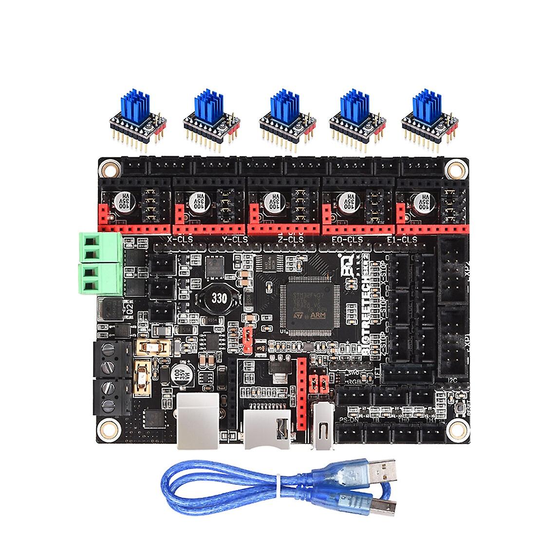 BIGTREETECH SKR 2 32Bit Mainboard+5Pcs TMC2208UART Driver Set Kit For Ender-3V2/5 Pro 3D Printer