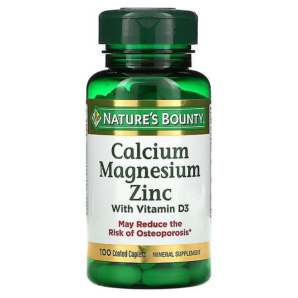 Nature's Bounty, Calcium Magnesium Zinc with Vitamin D3, 100 Coated Caplets