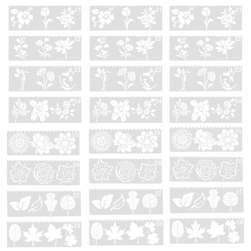 24sheets Flower Stencils