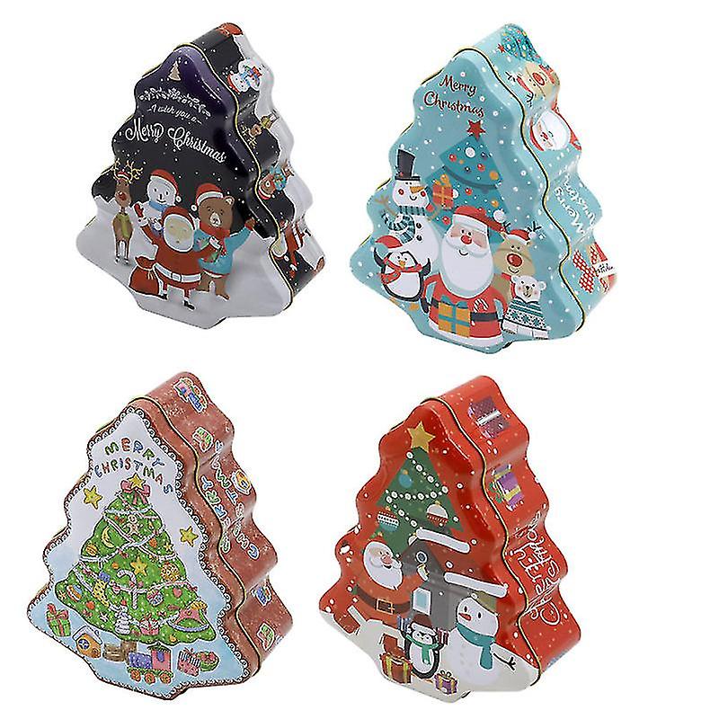 4pcs Tinplate Storage Box