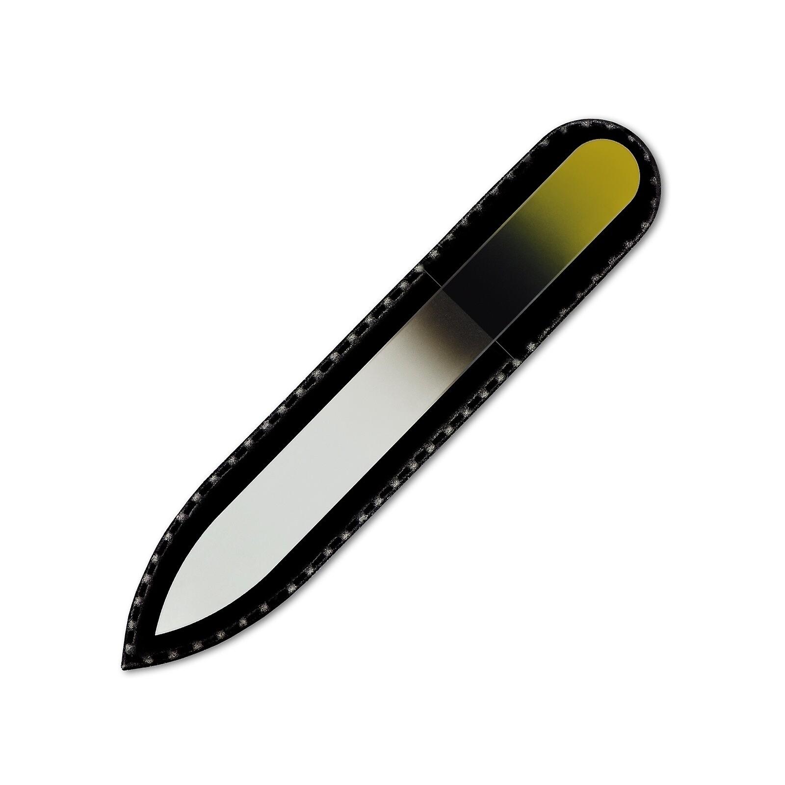 Mini glass nail file R-S2 - Orange Black