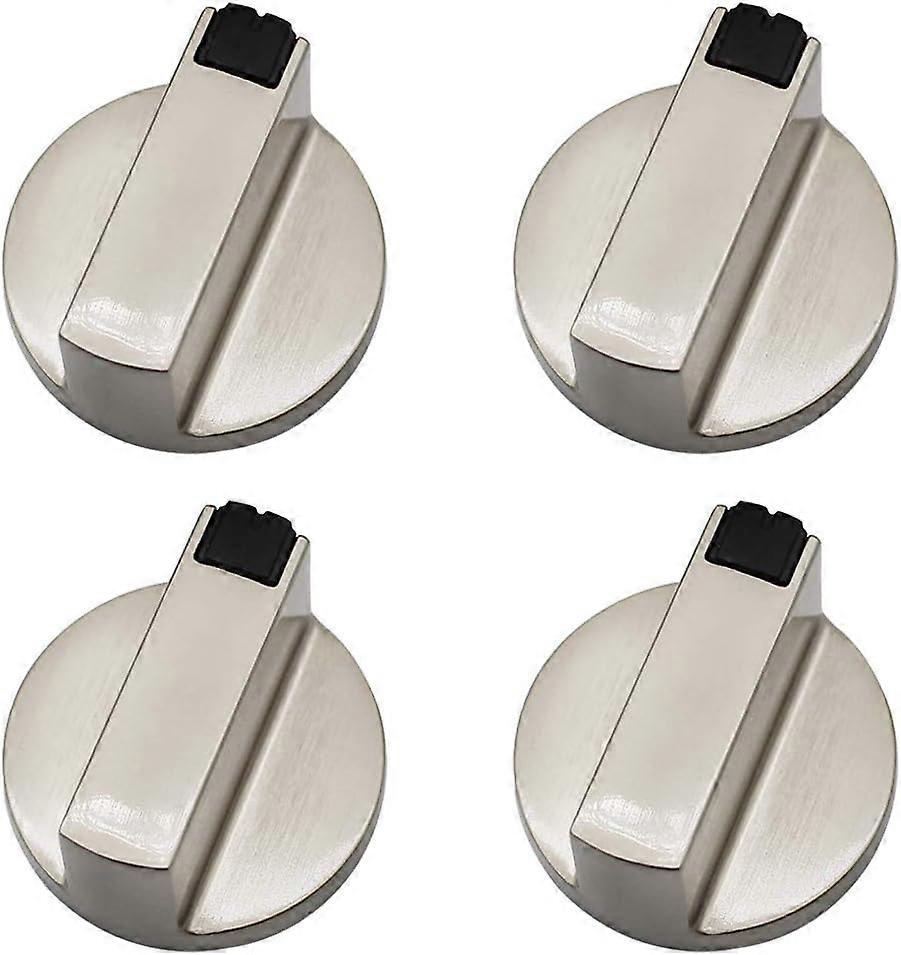 Dylan-EU Gas Cooker Knob - Set of 4 6mm Metal Control Knobs for Oven and Cooker