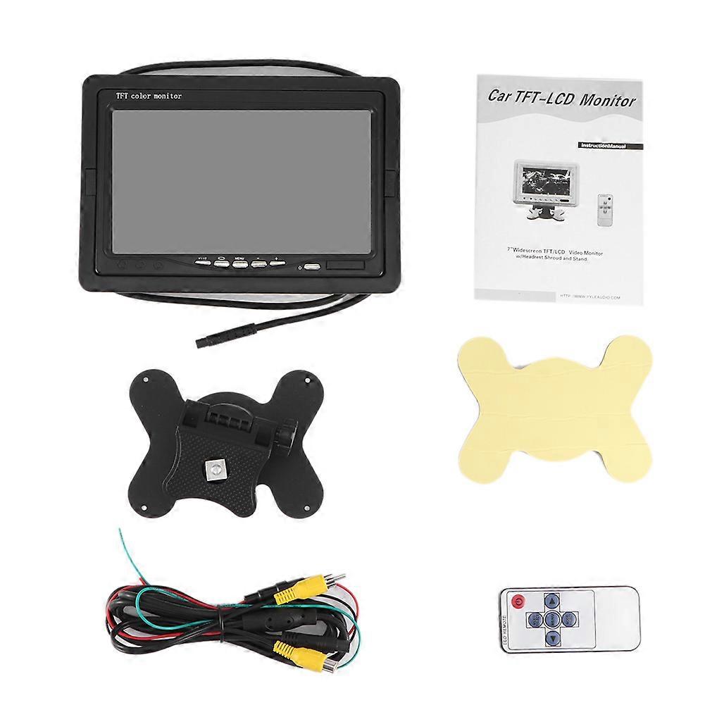 7in Car Monitor High Definition Reverse Rearview Display 12~24V Auto Accessory E2U411