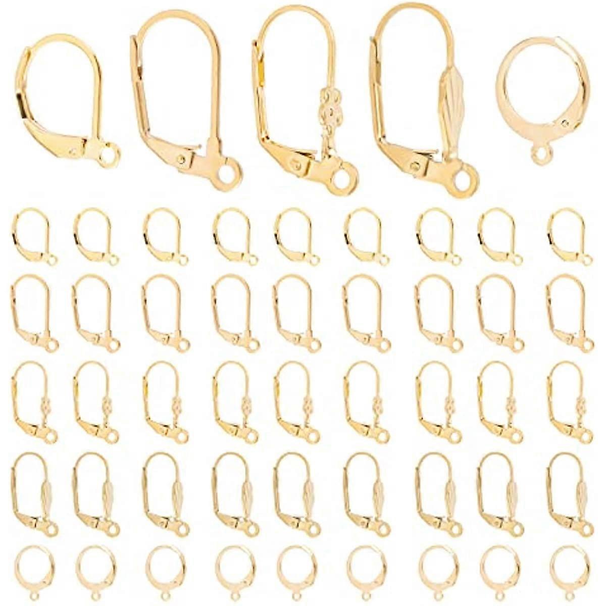5 Style: There are 5 style available, total 50pcs golden earring findings. The color can match different clothing and various occasions which could ad