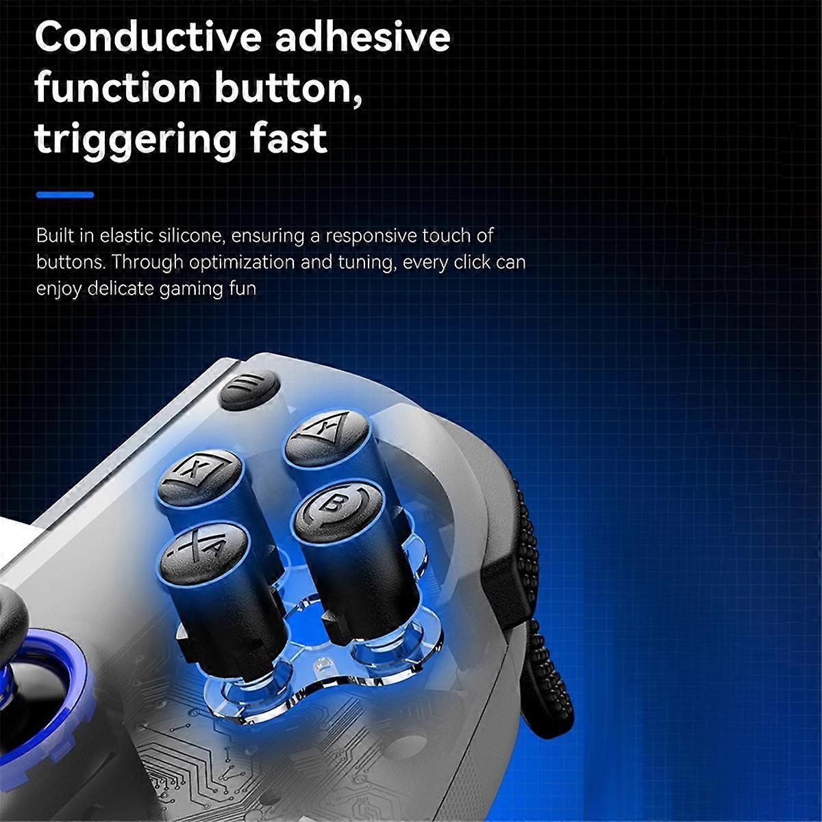 D11 Stretch Gamepad Hall Trigger pro spínač Makro programování PC Android IOS Bluetooth Streaming Joystick Černá