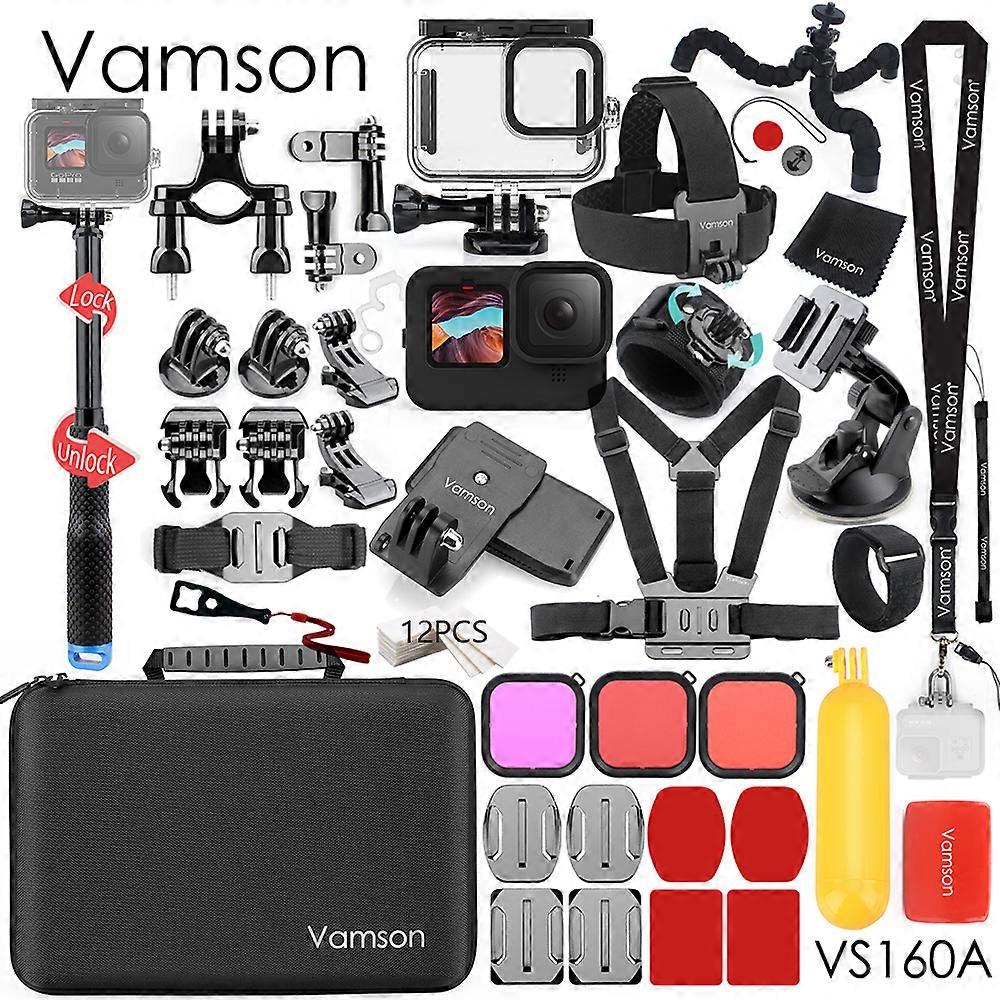 Redkid Vamson pour Gopro Hero 11 10 9 Accessoires Kit Boîtier étanche Boîtier Set pour Go Pro Hero 1