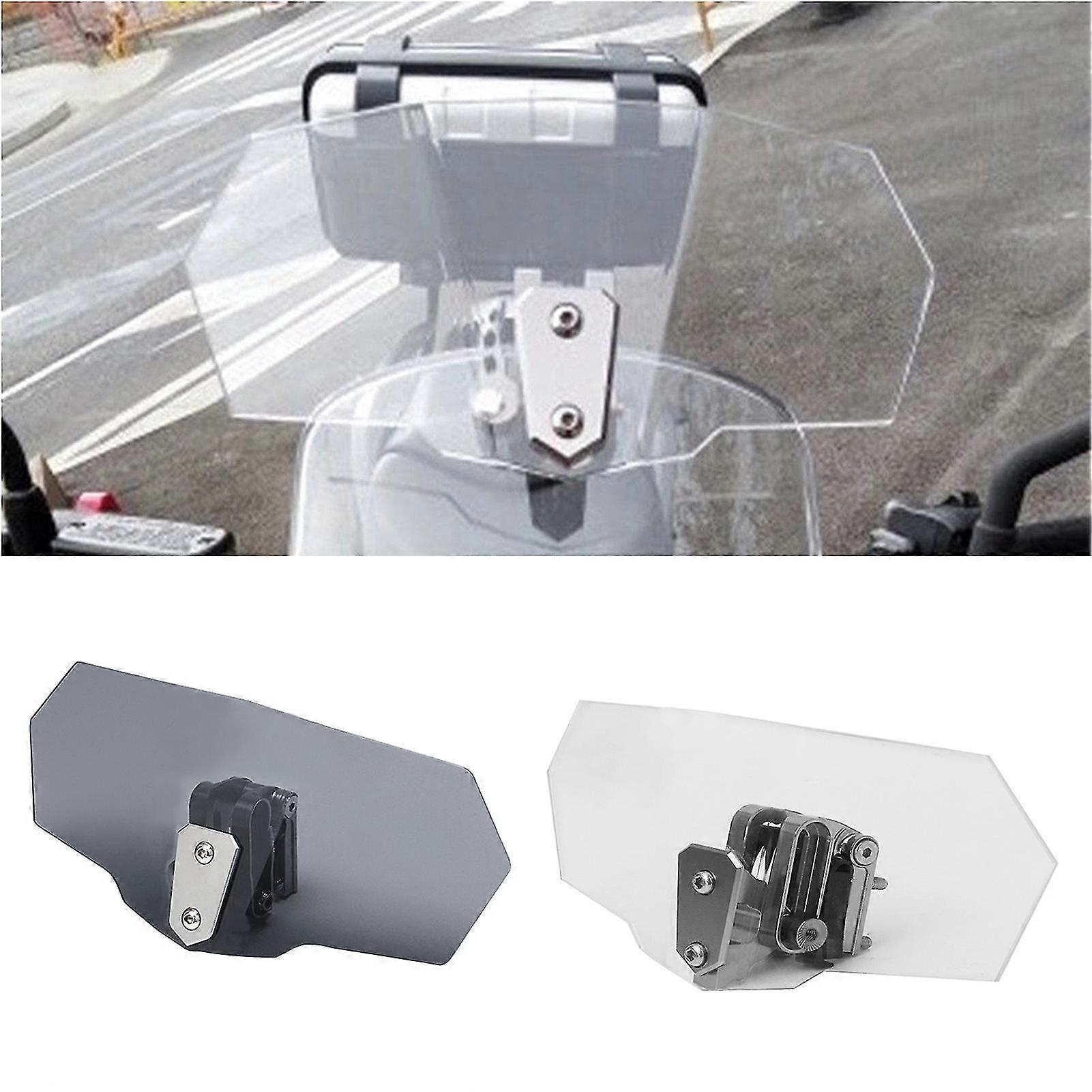 Exquisite Universal Motorcycle Windshield Extension | Adjustable Clip-on Windscreen Extender | Spoiler Air Windshield Deflector Compatible
