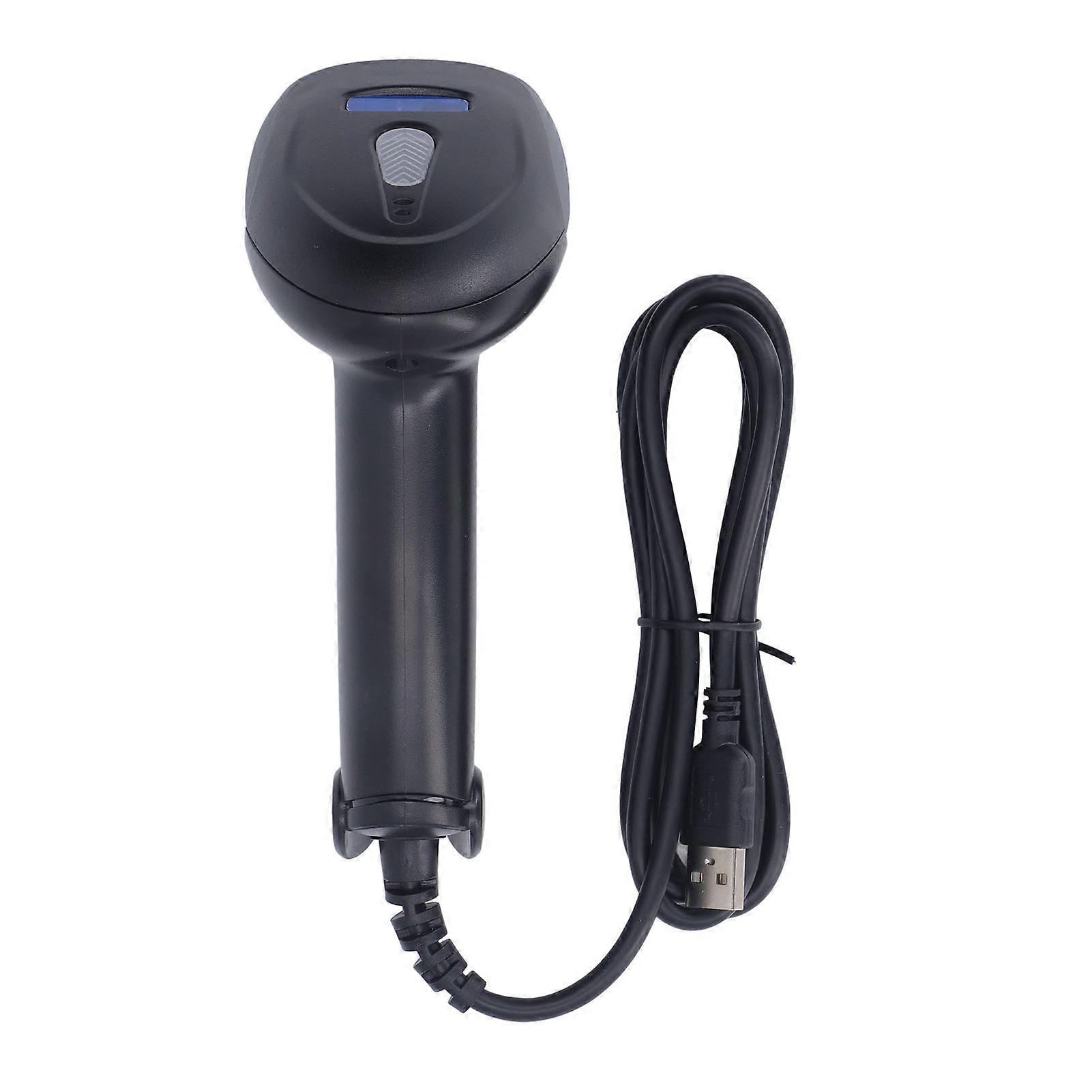 Wired USB Barcode Scanner Handheld 1D 2D Barcode Reader for Library Warehouse Compatible with Computer Laptop