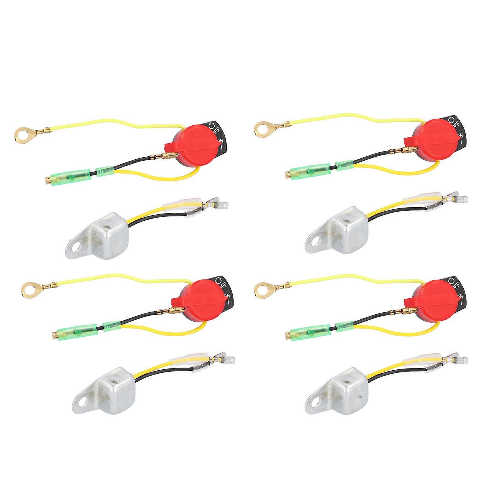 8Pcs Low Oil Alert Sensor Wide Compatibility ABS Plastic Stable Safe Durable Engine Stop Switch for GX120 GX160 5.5HP