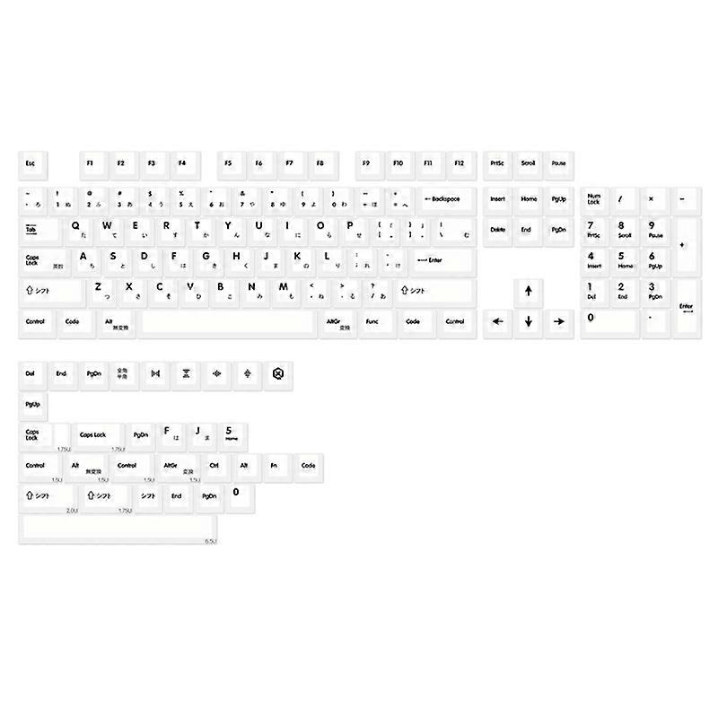 Japanese Keycap Minimalist White Theme Minimalist Style Mechanical Keyboard Cap