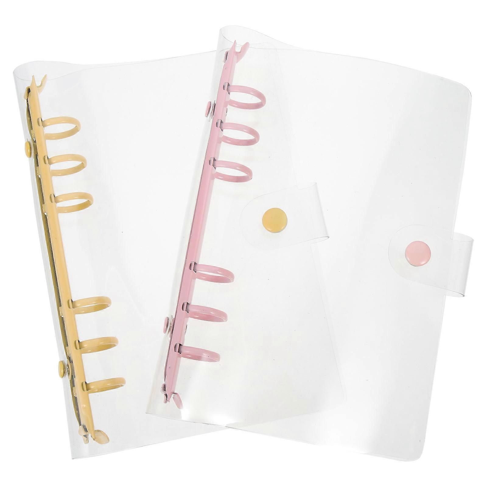 2pcs Binder Notebook Shell Lovely Scrapbook Shell Loose-leaf Notebook Shell Office Accessory