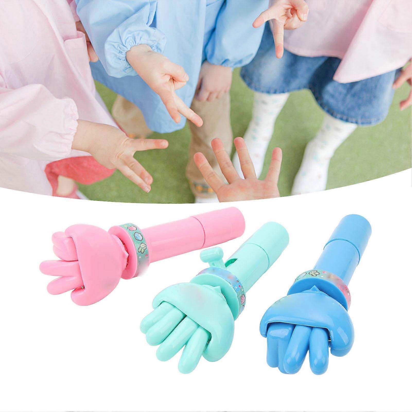 3Pcs Finger Guessing Game Handheld Change Guessing Rock Paper Scissors Game Entertainment Interactive Toy Green Pink Blue