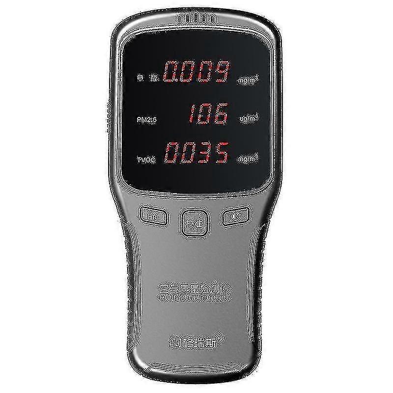 Digital Formaldeyde Detector Handled Air Quality Monitor Hcho Tvoc Pm1.0 Pm2.5 Pm10 Detector Multifu