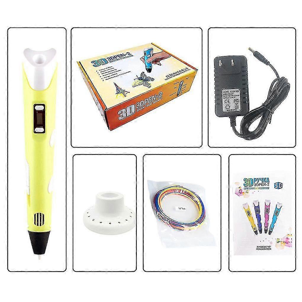 3d Printing Pen Kit Diy Printer Drawing Art Pen com 3 cores 1.75mm Pla Filaments_c