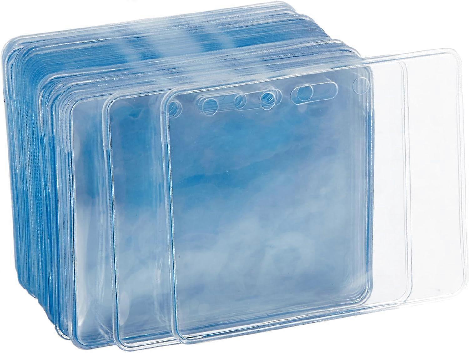 50pcs Worker Set Horizontal Version ID card clip horizontal transparent PVC card clip
