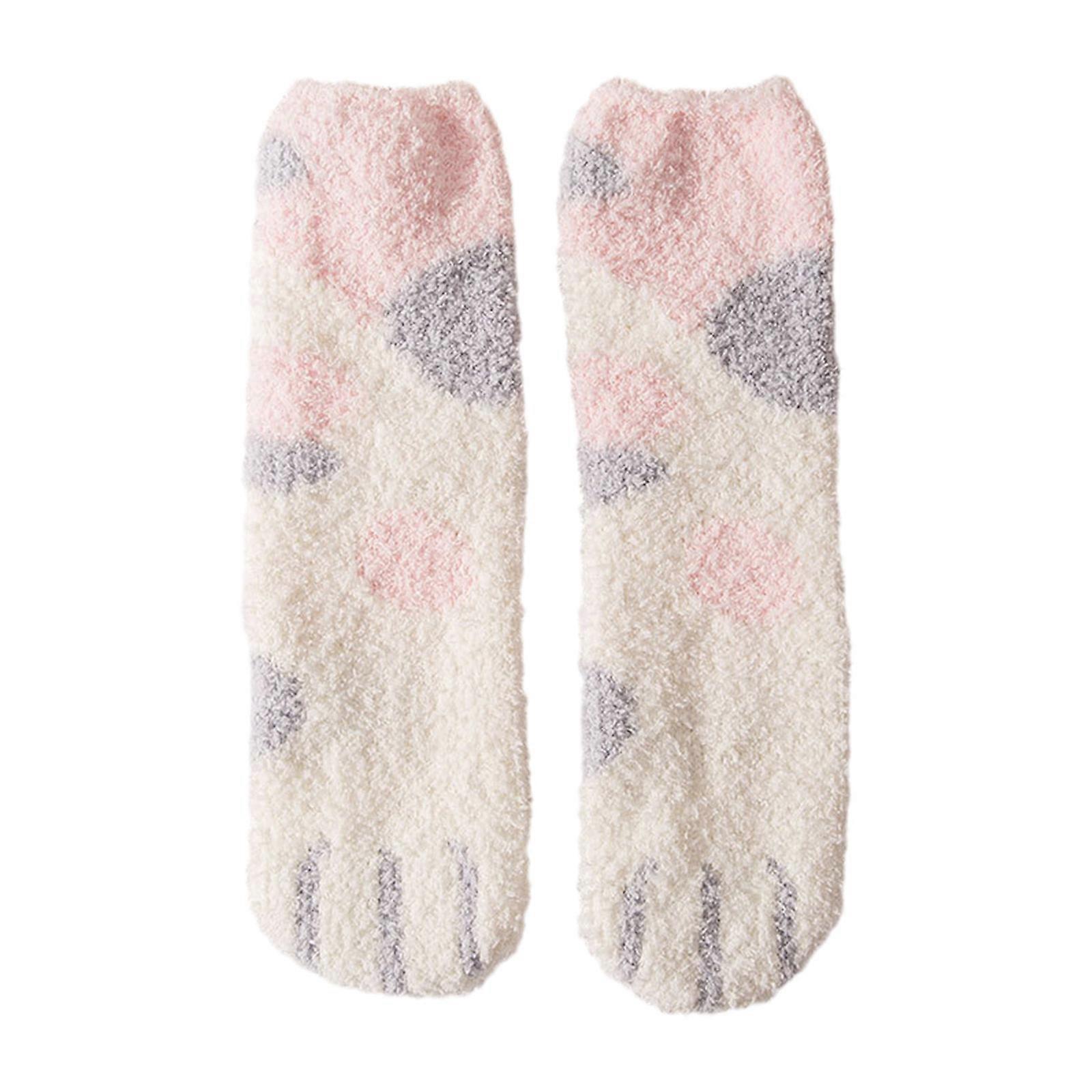 أسلوب لطيف مضحك للقط مخلب الكرتون نمط المرأة المرجان الصوف الجوارب هدية لينة