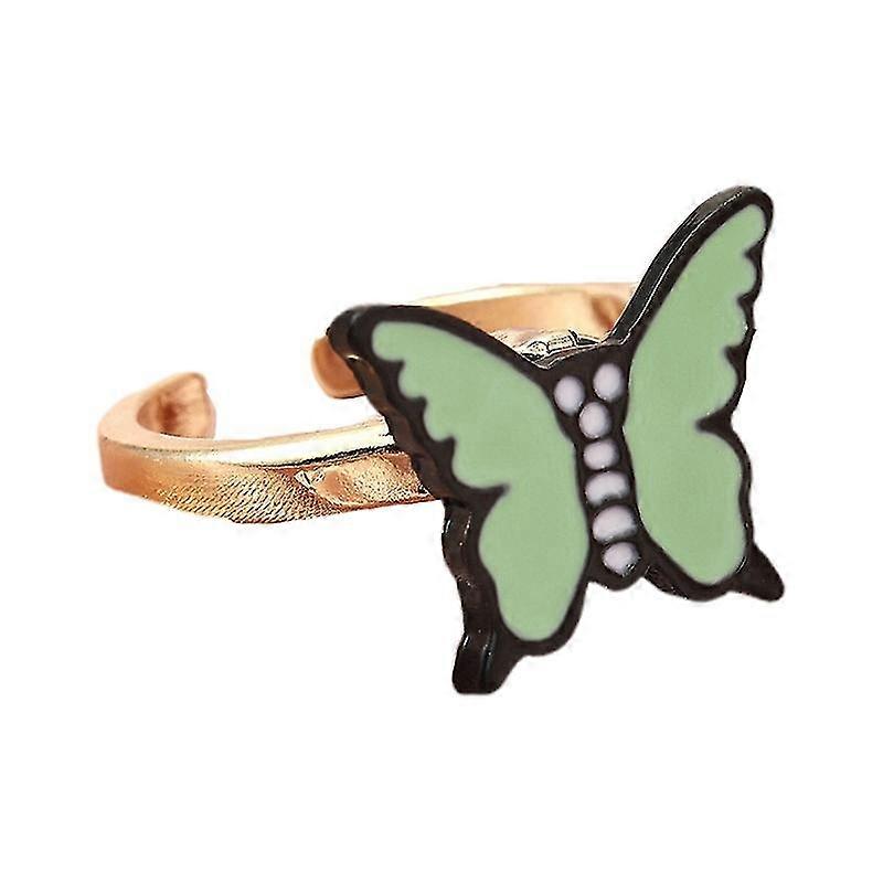 Alloy Anxiety Ring With Turntable Butterfly Daisy Fidget Ring Stackable Ring
