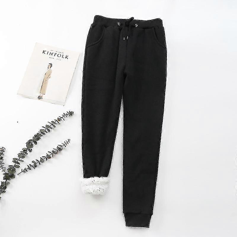 Kış Sıcak Atletik Jogger Polar Pantolon Kadın Eşofman Şırpa Astarlı