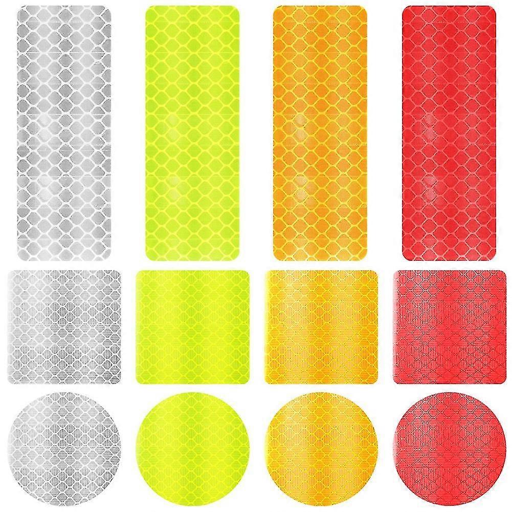 120 יחידות סרט רפלקטיבי, מדבקות מחזירות אור קלטת נראות לילה טריילר סרט רפלקטיבי לאופניים