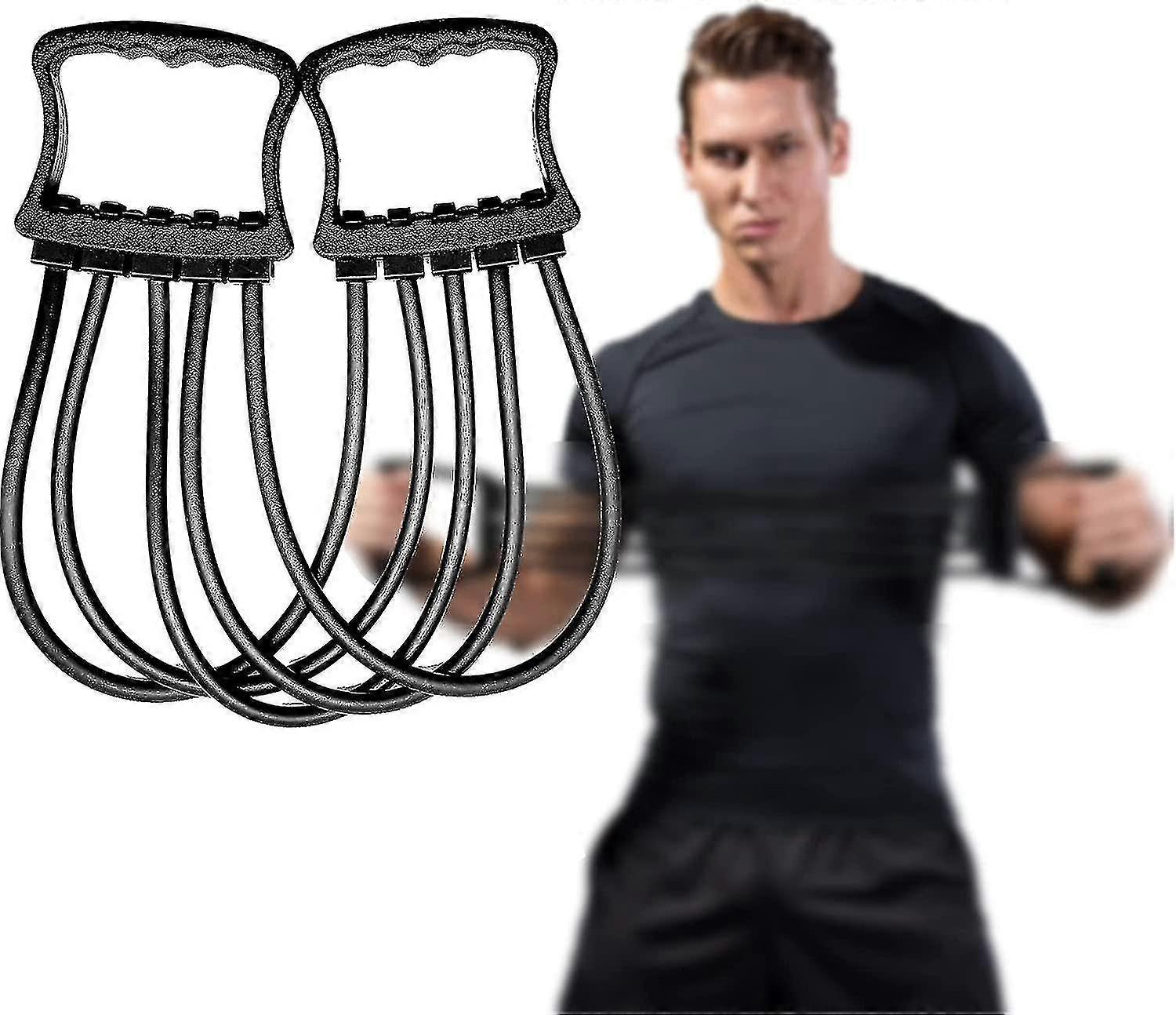 موسع الصدر ، عصابات مقاومة التمرين لتدريب عضلات الذراع والكتف والظهر على الصدر ، مع 5 حبال قابلة للإزالة ، مجموعة تدريب اللياقة البدنية للبيلاتس P