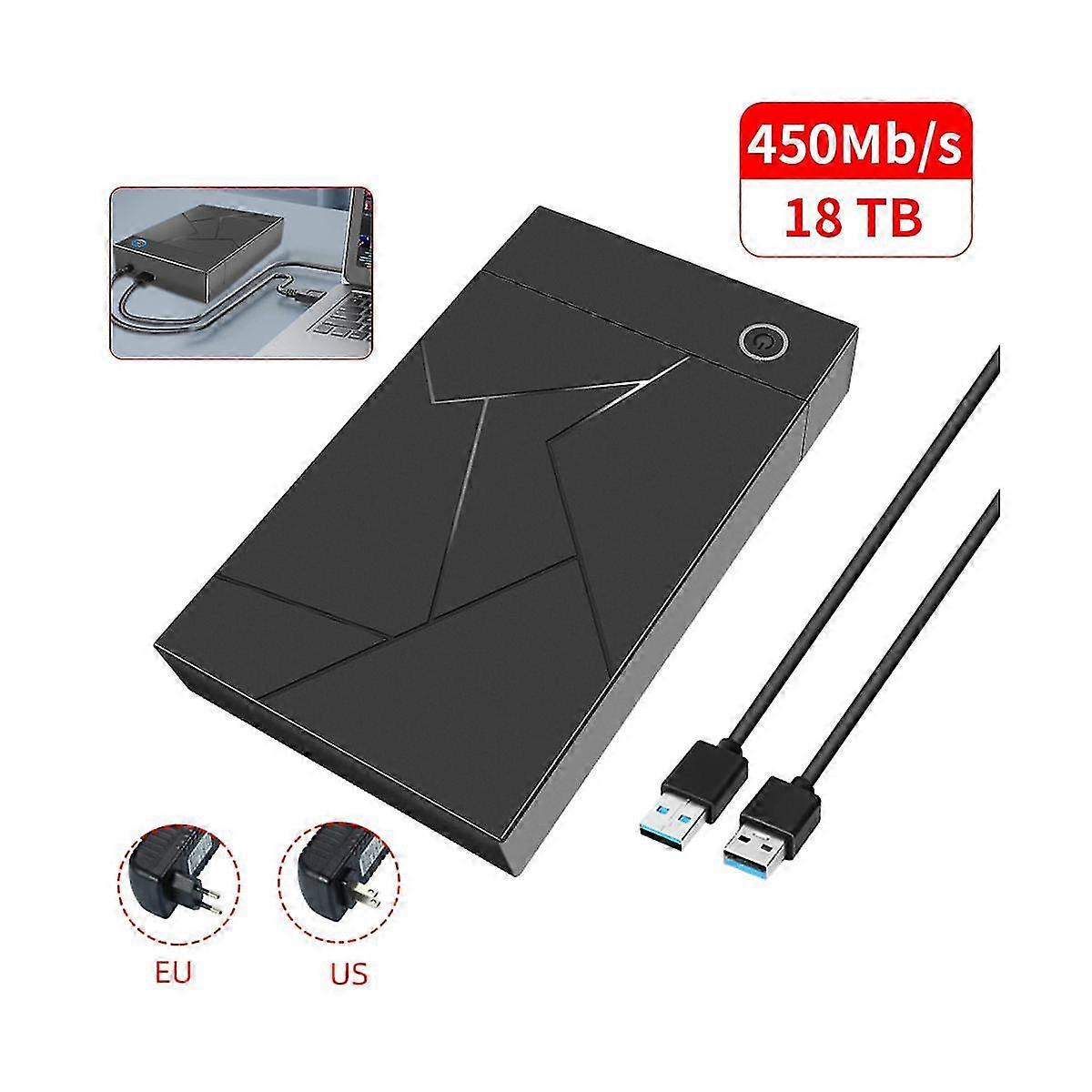 3,5 tums hårddiskkabinett USB 3.0 till SATA-hårddiskfodral SSD-hölje Extern solid state-hårddisk