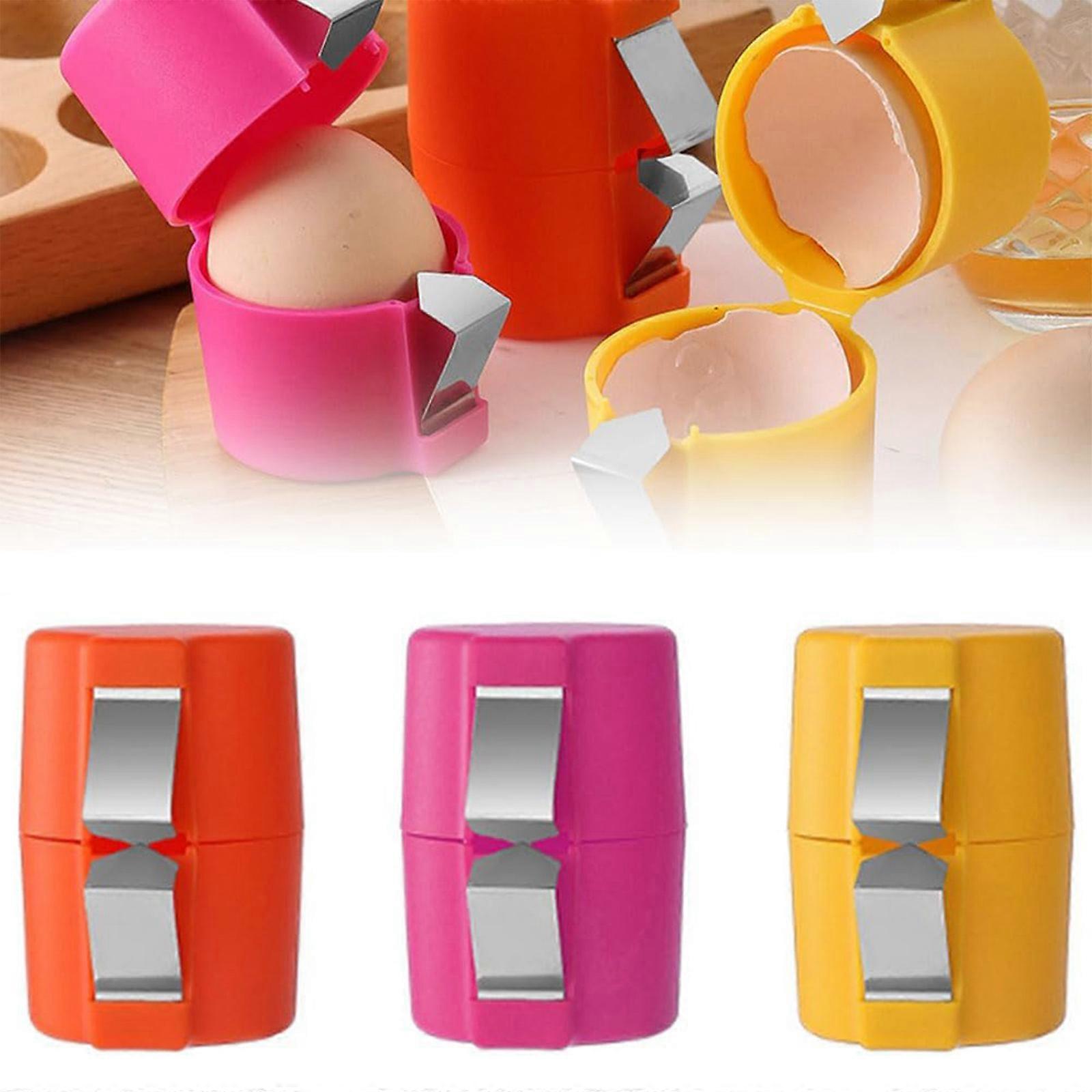 3PCS Egg Shell Opener, 2025 New Egg Cracker Tool for Raw Eggs, Handheld Eggs Breaker Multifunctional Egg Cutter Egg Cracker and Separator