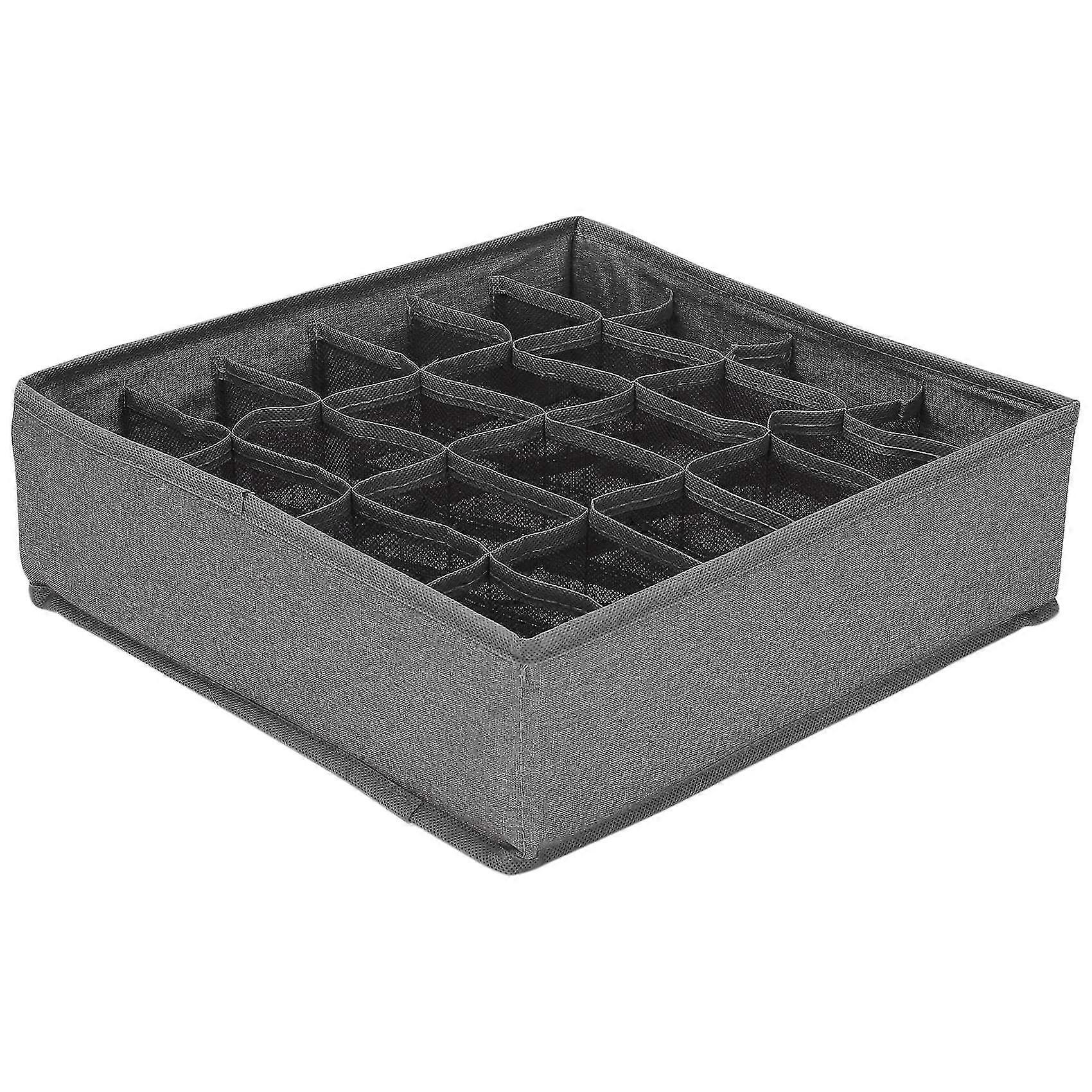 3 Pcs Socks Drawer Storage Divider Underwear Storage Box, 24 Compartments Foldable Wardrobe Storage