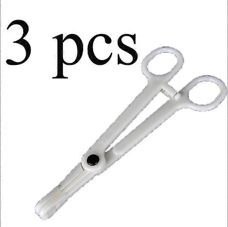 3pcs Piercing Supplies Tool Clamp Disposable Plastic Slotted Round Forcep Jb