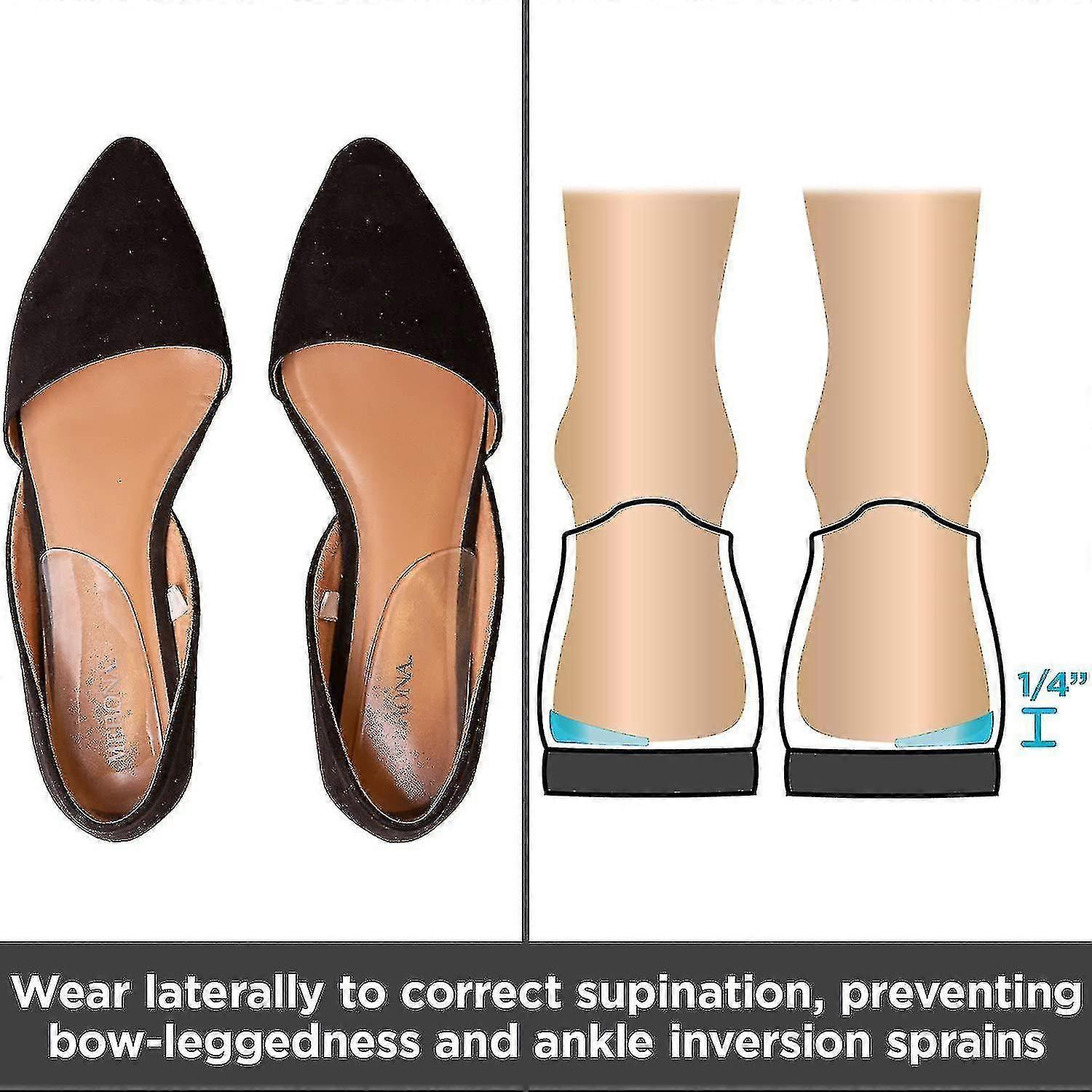 3 Pares Plantillas Cuña Supinación Lateral Medial Con Imanes | Corregir Pronación Y Piernas X/O | Silicona Ortopédica Para Talón, Dolor Rodilla Y Fascitis
