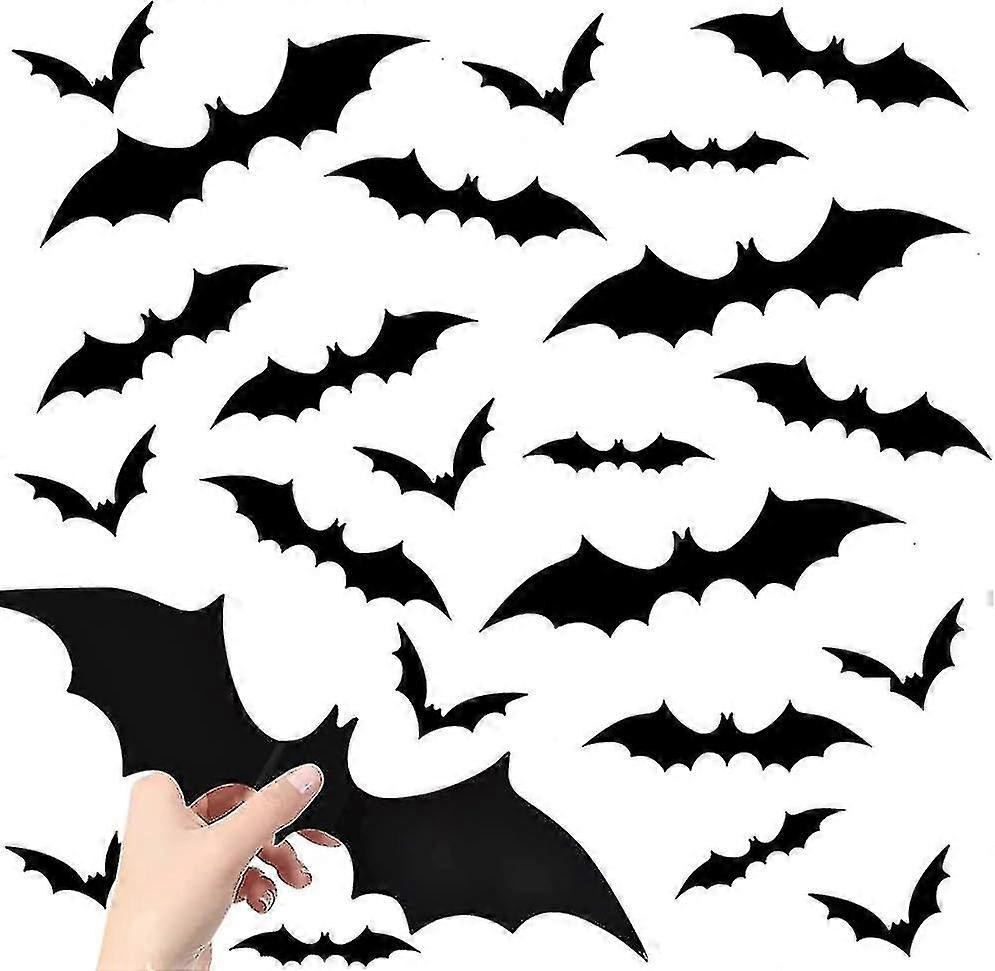 Extra Large 240pcs Halloween Bat Wall Decals - Window Door Decor
