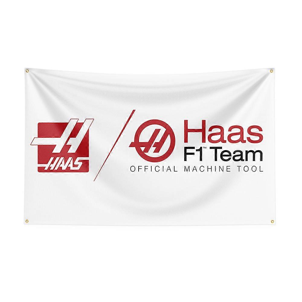 90x150cm Haas Flag Polyester Printed Racing Car Banner For Decor