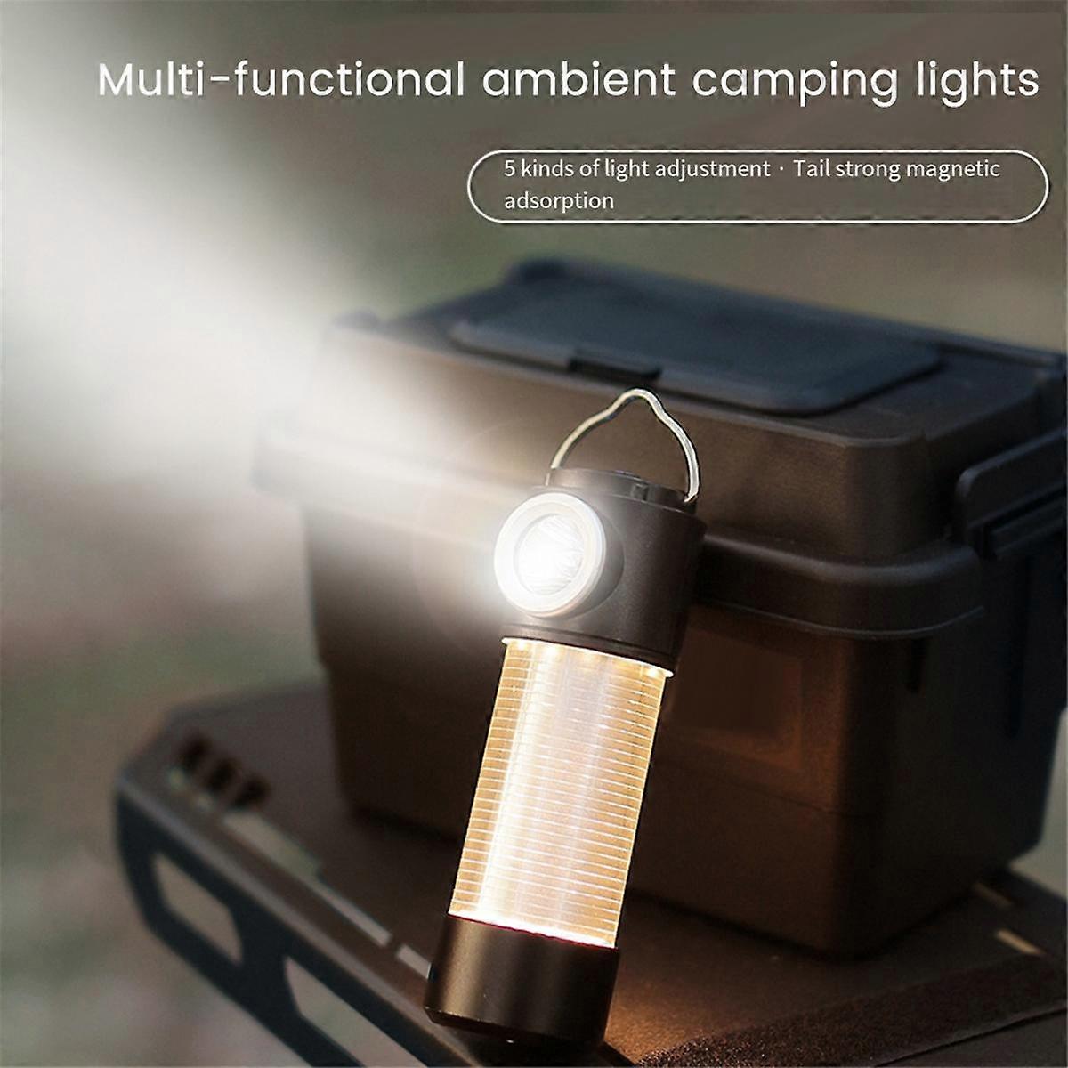 Multi-Function Camping Light Portable Outdoor Camping Lantern with Magnet Emergency Light Hanging T
