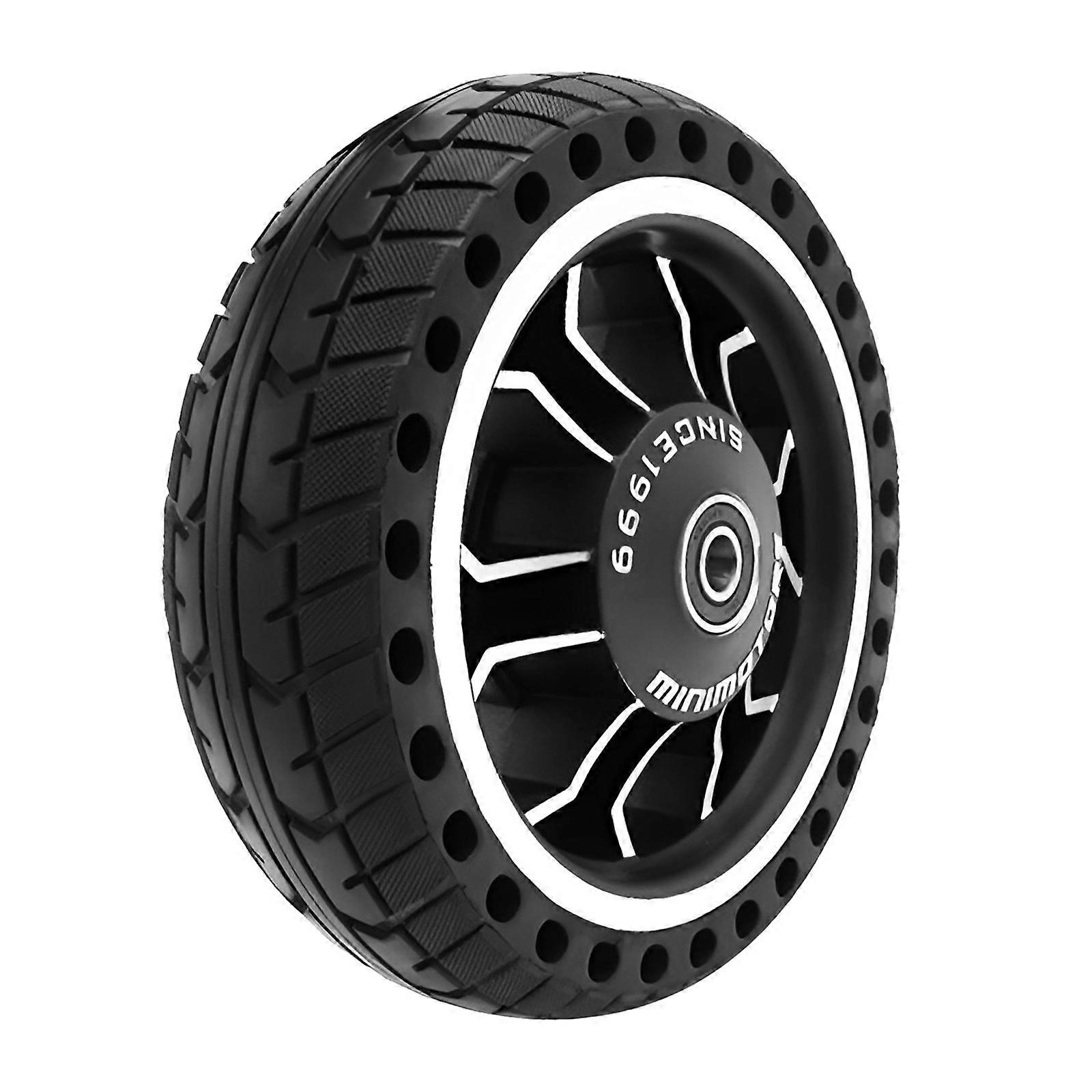 Complete front wheel for Dualtron Mini Integrated solid tire, Black