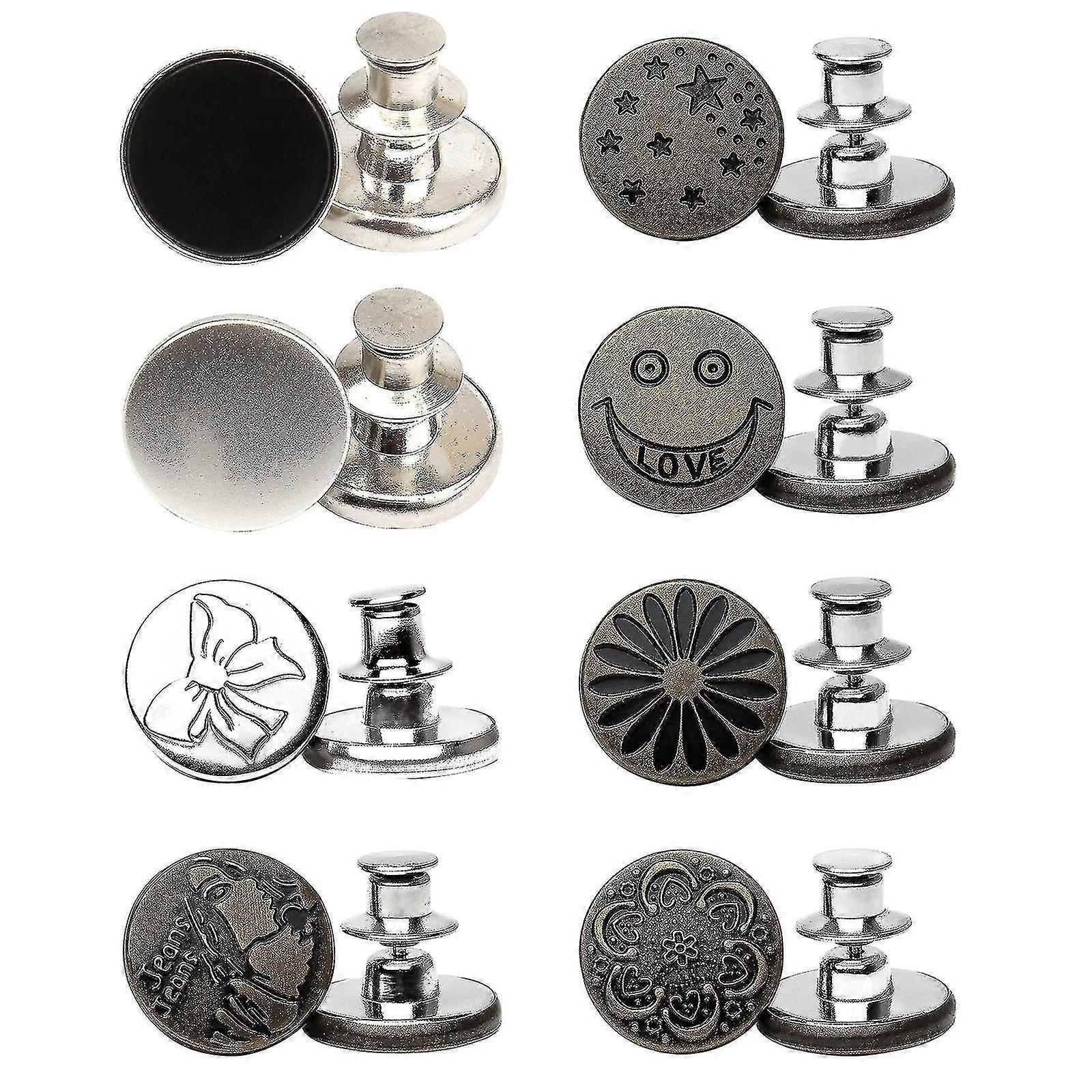 1 Set Perfect Fit Instant Button, Adjustable Jeans Button Instant 1 Inch Button