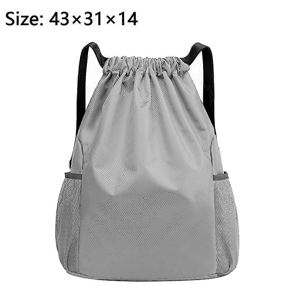 Backpack String Bag Sackpack Water Resistant Nylon For Gym Shopping Sport Yoga