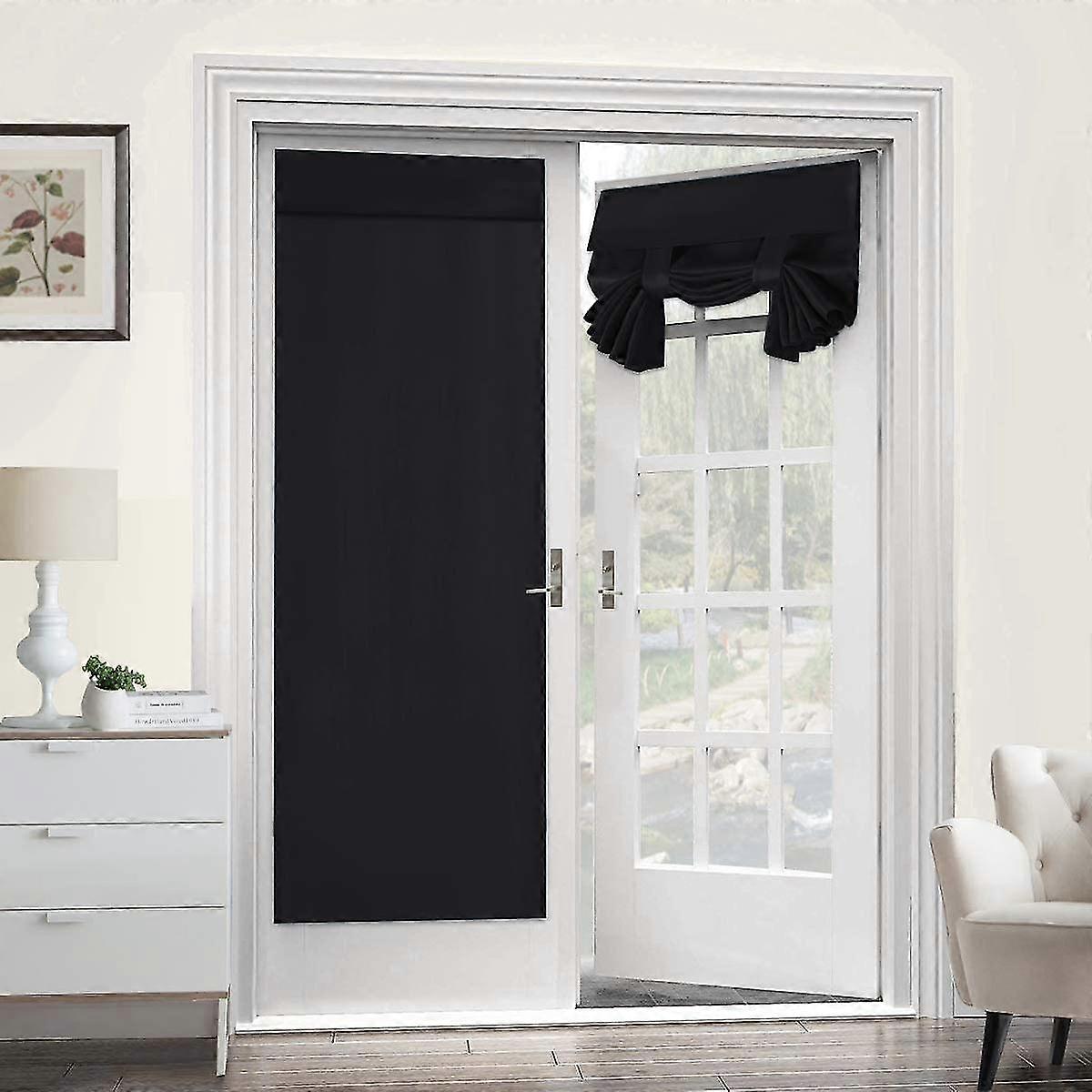 Curtain Panel, Door Wall Window Panel Screen, Black