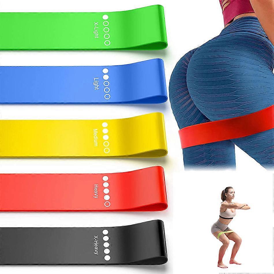 Bandes d’exercices en boucle de résistance avec guide d’instructions et sac de transport, ensemble de 5