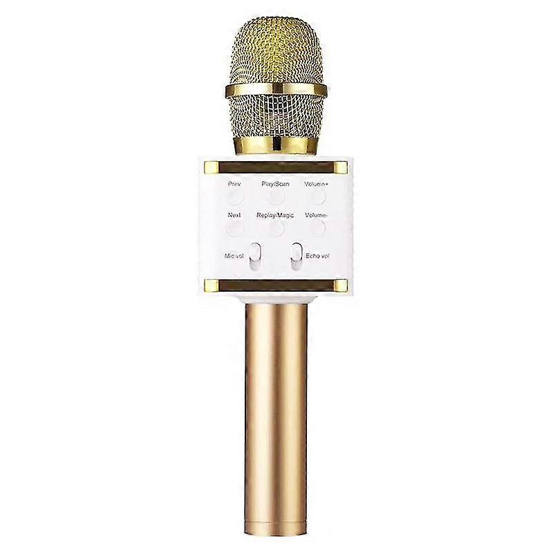 Wireless Bluetooth ,Microphone Speaker Music Singing Voice Recording Karaoke for All Smartphone,Gol