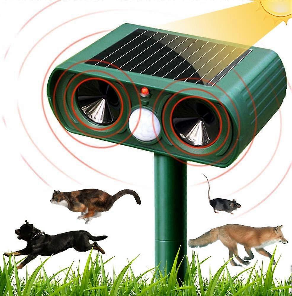 Solar Ultrasonic Cat Repeller Outdoor Cat Repeller Sensitivity and Frequency Adjustable Ultrasonic Cat Repeller