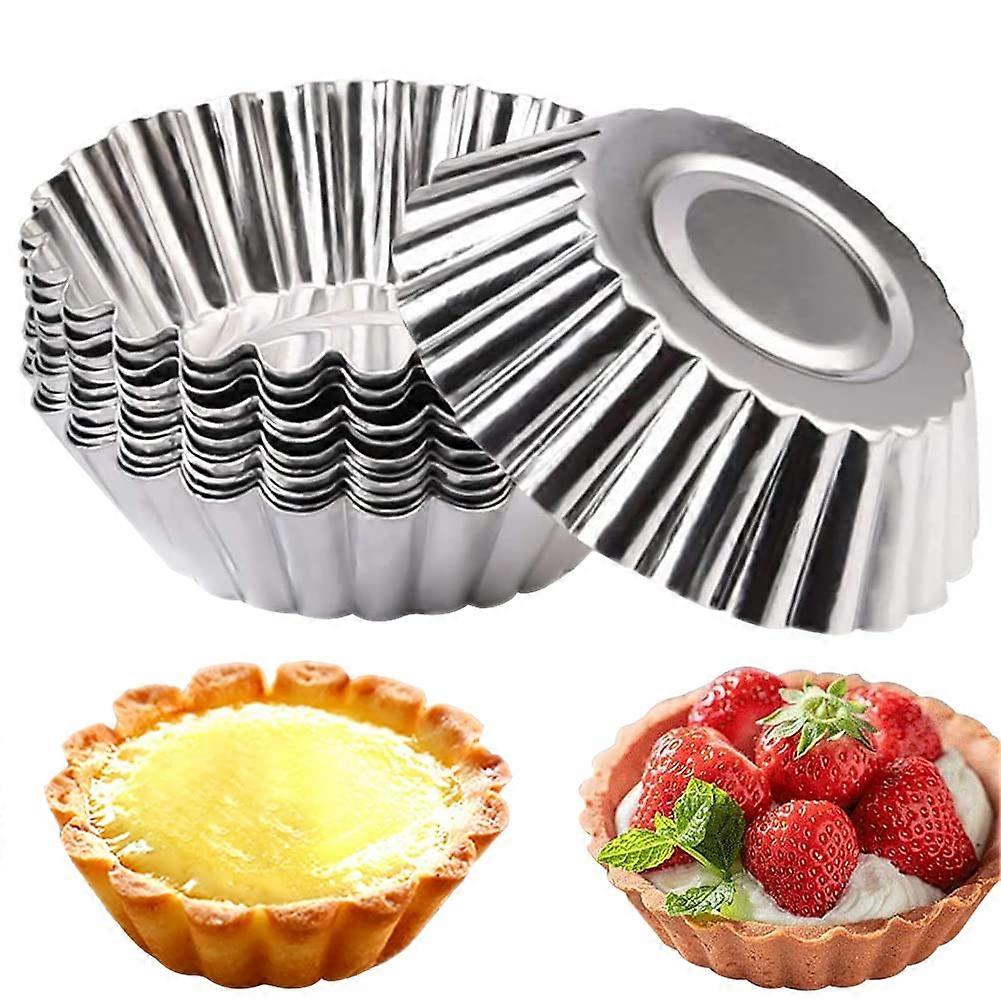 50PCS Egg Tart Mold, Reusable, Kitchen Baking Tools, Pudding Mold, Baking Cookie Mold